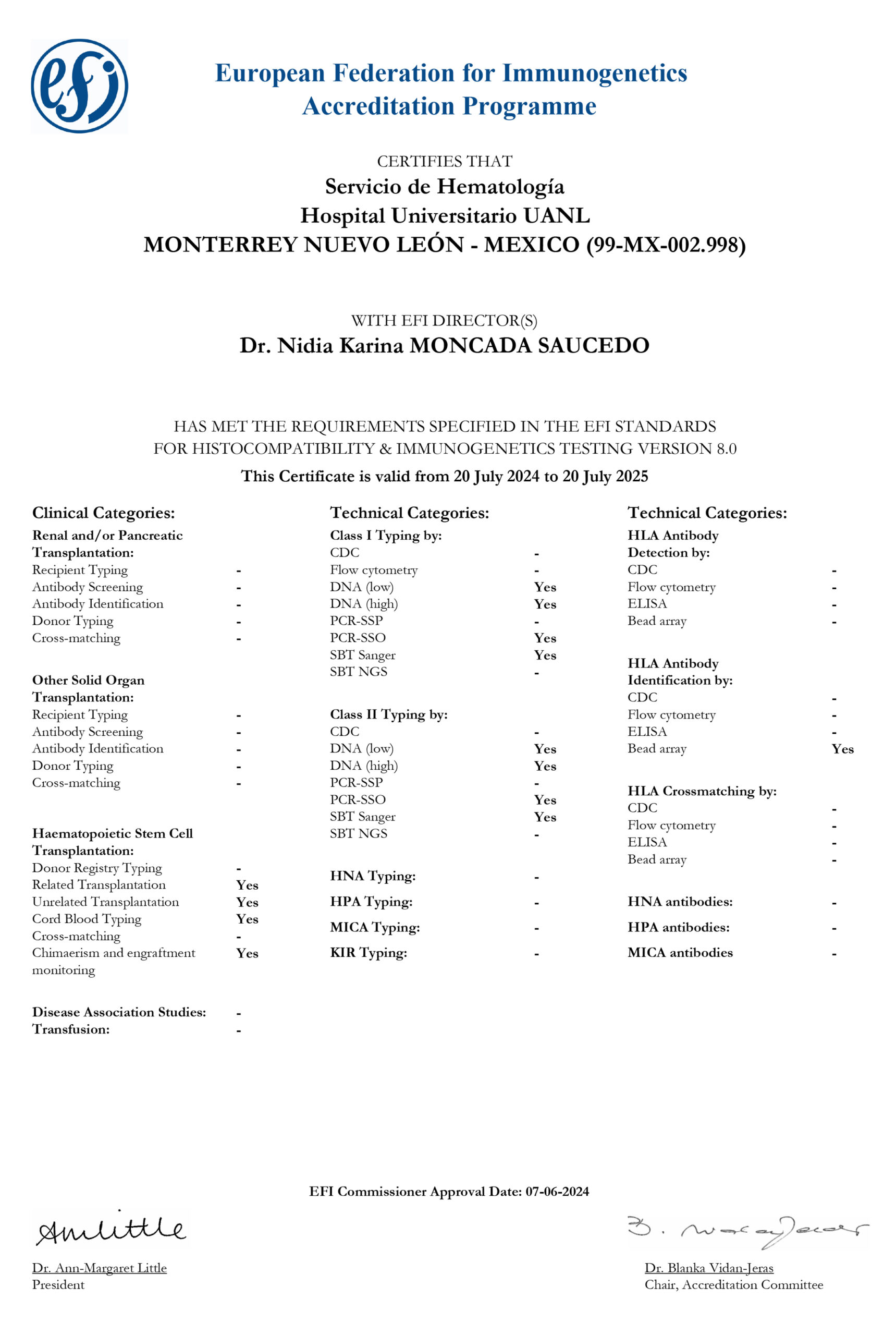 EFI CERTIFICADO 2024-2025